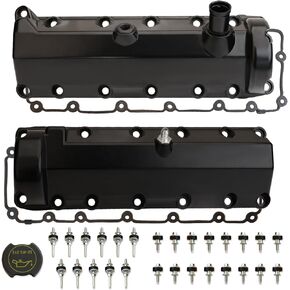 MITZONE Upgrade Aluminum Engine Valve Covers Compatible with 1997-2004 Ford E-150 E-250 E-350 Expedition Lincoln Navtgator 5.4L V8 SOHC