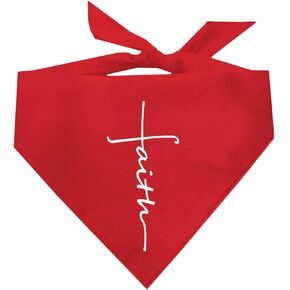Faith Cross Religious Dog Bandana (68 Red, One Size)