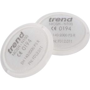 Trend Replacement N100 Filters (1 Pair) for the Trend Air Stealth Half Mask, HEPAC Filtration, NIOSH N100, APF10 x WEL, STEALTH/1
