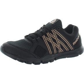 Reebok Womens Your Flex Trainette 8.0 LMT Mesh Sneakers Black 6.5 Medium (B,M)