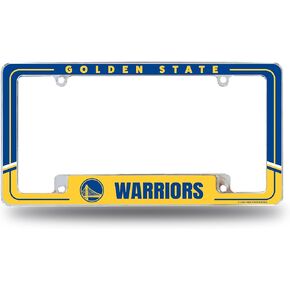 Rico Industries NBA Basketball Two-Tone 12" x 6" Chrome All Over Automotive License Plate Frame for Car/Truck/SUV