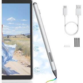 Stylus Pen for Microsoft Surface with 4096 Pressure, 30 mins Fast Charging Surface Pen Windows Stylus with Palm Rejection for Surface Pro 9/8/7/6/5/4/3/X, Surface Go 3/2/1, Surface Book/Laptop/Studio