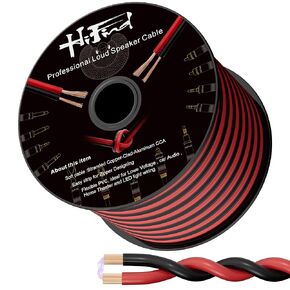 16/2 Gauge 15 FT Red Black Hookup Electrical Wire Cable LED Strips Extension Cord 12V/24V DC, 16AWG Flexible Speaker Wire Cable for Car Audio, Home Theater, LED Ribbon Lamp Tape Lighting
