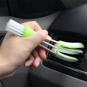 Microfiber Blinds Duster, Hand Held Automotive Air Vent Conditioner Brush and Cleaner Cloth, House Car Office Dust Collector Cleaning Cloth Tool for Keyboard Car Window Leaves Blinds Shutter Fan in Kuwait