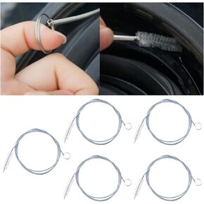 5PCS Car Sunroof Drain Brush Cleaner, Car with Sunroof Trunk Drain Hole Flexible Nylon Hose Pipe, Vehicle Dirt Clogging Cleaning Brush for Straw, Siphon Hose, Sunroof Drain
