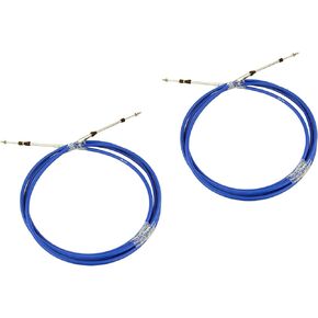 Marine 33C Throttle Shift Remote Control Box Cable for Yamaha Outboard Engine Boat Motor Steering System Blue (25FT, 2 PCs)