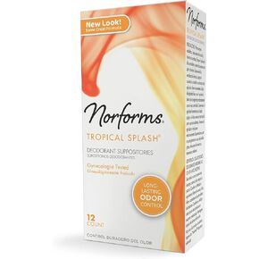 Norforms Suppositories Tropical Splash 12 Count