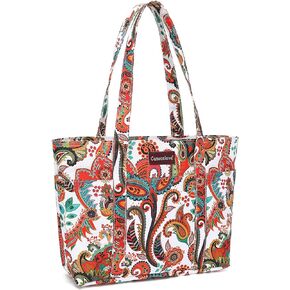 Canvaslove Women's Tote Bag With Laptop Compartment For Laptop Computer Up to 15.6 inch,Handbag for Shopping,Work and Travel