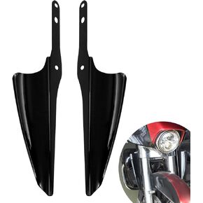 Motorcycle Fork Mount Wind Deflectors Fit for Harley Road King Street Glide Electra Glide FLHT FLHR FLHX 1995-2023 Black