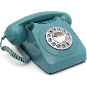 هاتف GPO Retro GPO746DPBBL 746 بزر ضغط لسطح المكتب - أزرق