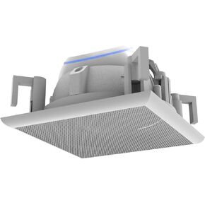 Splin Ceiling Embedded Mount Stand Compatible with Smart Speaker Alexa Echo Dot 4th and 5th gen., Amazon, and HomePod Mini, Apple— Pro Line — Model Squared Built-in (White) — Metal Grille
