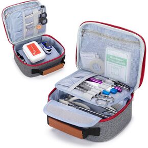 حقيبة تخزين طبية صغيرة من يارو فارغة، منظم أدوات الإسعافات الأولية المحمولة للوازم الطبية الطارئة ومرضى السكري، مثالية للرياضة، الأسرة، المكتب، السيارة، السفر، التخييم، المشي لمسافات طويلة، وردي in Kuwait