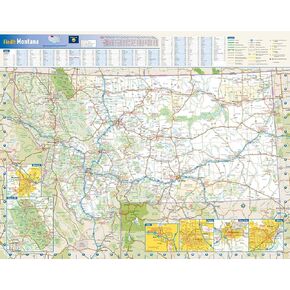 Montana State Wall Map - 22.5" x 17.5" Matte Plastic