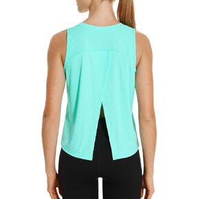 HODOSPORTS Workout Tops for Women Tank Tops Open Back Athletic Yoga Sleeveless Shirts