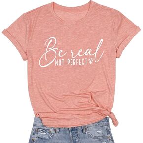Graphic Tees for Women Be A Nice Human Letter Print Shirts Cute Love Heart Graphic Funny Summer Casual Short Sleeve Tops in Kuwait