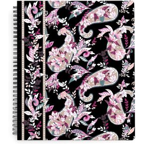 Vera Bradley Blue Floral Large Spiral Notebook, College Ruled Paper, 11" x 9.5" with Pocket and 160 Lined Pages, Daisy Fields Brght