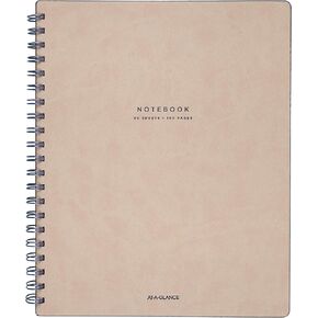 AT-A-GLANCE Notebook, Twinwire, Ruled, 80 Sheets, 11 x 8-1/4", Collection, Tan/Blue (YP14307)