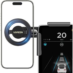 UGREEN Phone Holder for Tesla MagSafe Strongest Magnet Power Magnetic Phone Mount Holder for Tesla Model 3 Y, iPhone Phone Mount Compatible with iPhone 15 14 13 Plus Pro Max Series