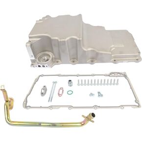 302-2 Swap Engine Low Profile Oil Pan Kit Replacement for 1964-1992 Nova Camaro Ventura Omega F-body G-body LS1 LS2 LS3 4.8L 5.3L 6.0L 6.2L Rear