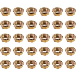 Pack of 30 90212-SA5-003 Exhaust Spin Lock Nuts W/Serrations M10-1.25 Compatible with Toyota for Honda Accord Civic