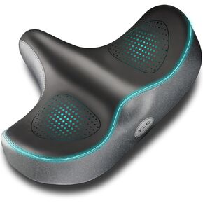 YLG Oversize Bike Seat Cushion for Men Women - Wide Memory Foam Bicycle Saddle Compatible with Peloton Bikes, City, Electric, Stationary Bicycles, Waterproof Bicycle Seat