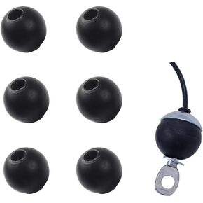 6 Pack Fitness Pulley Cable Ball Stopper Attachment Replacement Stop Balls Joint Parts for Gym Pulley Machine Equipment Wire Rope Exercise Components Repair