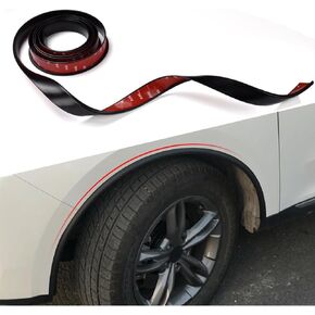 Blueshyhall Wheel Arch Trims 2PCS for Car Truck SUV Fender Flare Edge Eyebrow Lips Protector, Self-Adhesive Rubber Anti-Scratch Strip (60 inch Length, 1.4Inch Width)