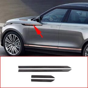 Carbon Fiber Style ABS Car Side Fender Cover Trim Strip for Land Rover Range Rover Velar 2017 2018 Car Accessories