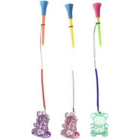 3Pcs Random Color Plastic Anti Lost Golf Tee Hanger Cartoon Golf Tee Ring for Golf Practice Gift for Golfer Colorful Golf Tee with Toy