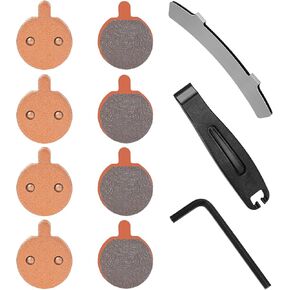 4 Pairs Sintered Metal Ebike Scooter Brake Pads Fit for Zoom 5 Artek SEALUP,Electric Scooter Brake Pads Bicycle Brake Pads Ebike Bike Disc Brake Pads with Installation Tools