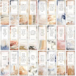 Abstract Bookmarks with Inspirational Quotes - Pack of 48