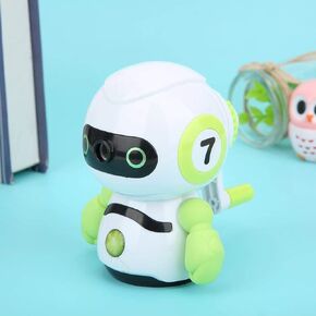 Green Robot Pencil Sharpener, Manual Pencil Sharpener, Long Lasting Hand Shake Fine Workmanship School Supplies Pencil Sharpeners for School Supplies, Home, Kids, Artist