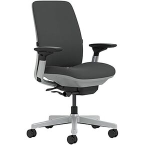 Steelcase Amia Office Chair - Most Comfortable Sit - 4 Points of Adjustability - Ergonomic Desk Chair - Upper Back Support - Adjustable Lumbar Support - Buzz2 Black Fabric
