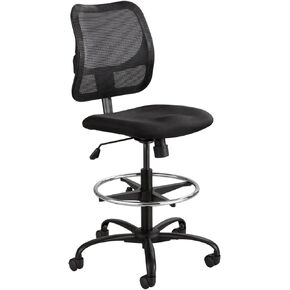 Safco Products Vue Mesh Extended-Height Chair 3395BL with Ergonomic Mesh Back, Black, Cool Comfort and Adjustable Height, 250 lbs Capacity