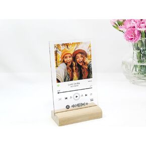 Personalized Acrylic Song | Acrylic Album Cover | Transparent Song | Multiple Size Options (Come with Stand) (4x6 inch)