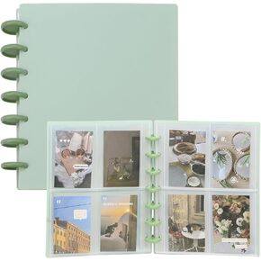 A3 Photocard Binder Kpop Photocard Binder 120 ألبوم صور جيب مع مشبك فطر لمجموعة البطاقات، بطاقة بريدية أيدول، بطاقة صور، جامع DIY، 30 صفحة داخلية، 3 بوصة، أخضر in Kuwait