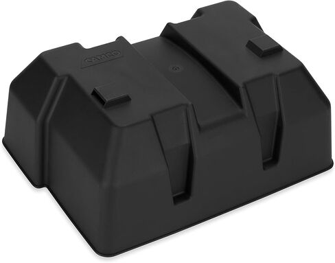 Camco RV/Marine Battery Box | Protects Your RV/Marine Battery from Collisions and Contaminants | Holds (1) 6-Volt Battery, 1-Pack (55391) , Black in Saudi Arabia