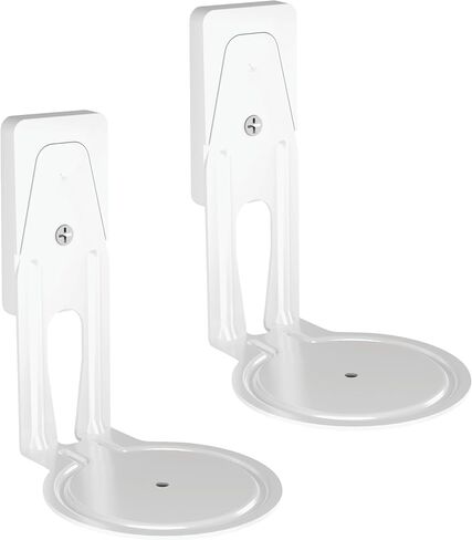 حامل جداري لمكبر الصوت الثابت من Sanus لجهاز Sonos Era 100™ - حامل مكبر صوت منخفض المستوى مع تثبيت سهل في 3 خطوات والأجهزة المضمنة - مجموعة بيضاء مكونة من حاملين in Saudi Arabia