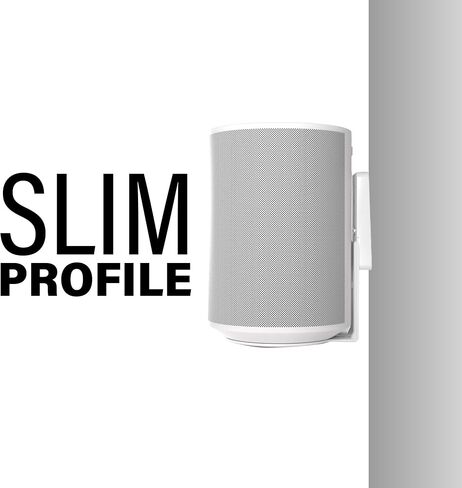 حامل جداري لمكبر الصوت الثابت من Sanus لجهاز Sonos Era 100™ - حامل مكبر صوت منخفض المستوى مع تثبيت سهل في 3 خطوات والأجهزة المضمنة - مجموعة بيضاء مكونة من حاملين in Saudi Arabia