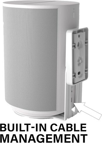 حامل جداري لمكبر الصوت الثابت من Sanus لجهاز Sonos Era 100™ - حامل مكبر صوت منخفض المستوى مع تثبيت سهل في 3 خطوات والأجهزة المضمنة - مجموعة بيضاء مكونة من حاملين in Saudi Arabia