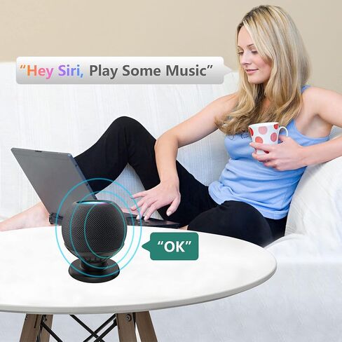 حامل طاولة HomeMount for Homepod Mini - حامل مكتب صغير Home Pod الجديد بالكامل، ملحقات حامل حامل Homepod Mini (أبيض) in Kuwait