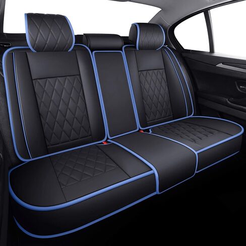 أغطية مقاعد Aierxuan الأمامية للكابتن من الجلد المقاوم للماء متوافقة مع Honda Civic CRV Toyota 4Runner Corolla Pilot Rogue Murano Pathfinder Armada Forte Cherokee (قطعتان أماميتان، أسود) in Saudi Arabia