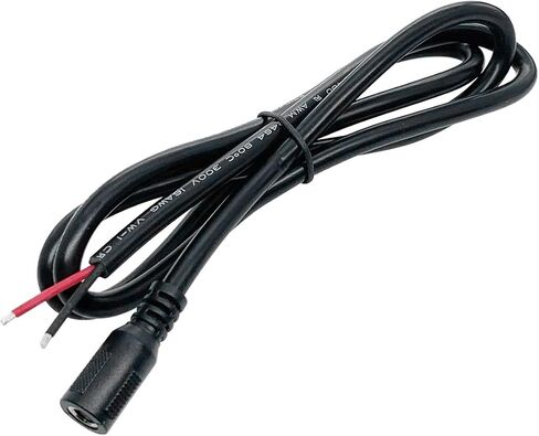 2 قطعة 3FT 16AWG 5V-24V DC كابل أسلاك التوصيل المصنوعة، 5.5 مم × 2.1 مم موصل أسطواني أنثى إلى سلك عاري كابل إصلاح مفتوح الطرف لكاميرا CCTV الأمنية، DVR، ضوء شريط LED in Saudi Arabia