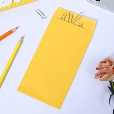 100 حزمة من مظاريف النقود الملونة للنقود، الرواتب، توفير المال، العملات المعدنية، العملة، تحدي توفير المال، مغلفات للميزانية النقدية 100GSM (4 × 7 بوصة) in Kuwait