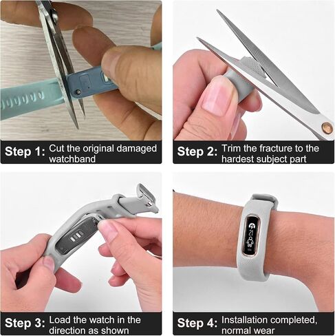 Strap TPU Wristband Compatible with Garmin vivosmart 4,Make Broken Original Band Work again in Saudi Arabia