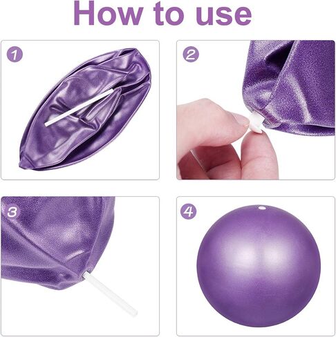 2pcs Mini Exercise Ball 9inch/23cm Small Yoga Ball Soft Pilate Ball Home Training Ball, Anti Burst and Slip, with Inflatable Straw for Therapy, Barre, Core Training in Saudi Arabia