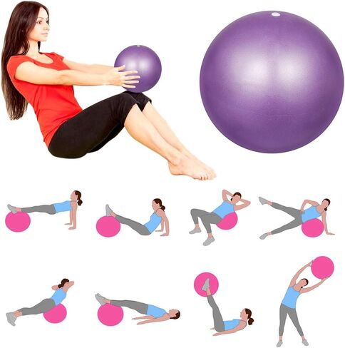 2pcs Mini Exercise Ball 9inch/23cm Small Yoga Ball Soft Pilate Ball Home Training Ball, Anti Burst and Slip, with Inflatable Straw for Therapy, Barre, Core Training in Saudi Arabia