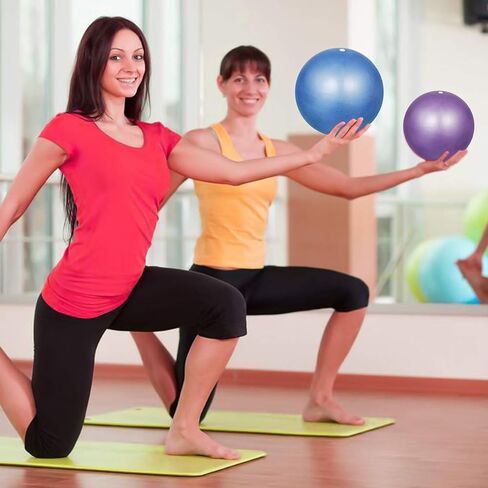 2pcs Mini Exercise Ball 9inch/23cm Small Yoga Ball Soft Pilate Ball Home Training Ball, Anti Burst and Slip, with Inflatable Straw for Therapy, Barre, Core Training in Saudi Arabia