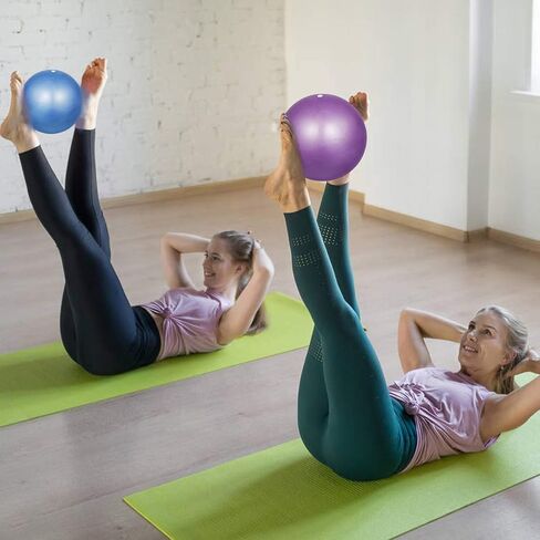 2pcs Mini Exercise Ball 9inch/23cm Small Yoga Ball Soft Pilate Ball Home Training Ball, Anti Burst and Slip, with Inflatable Straw for Therapy, Barre, Core Training in Saudi Arabia