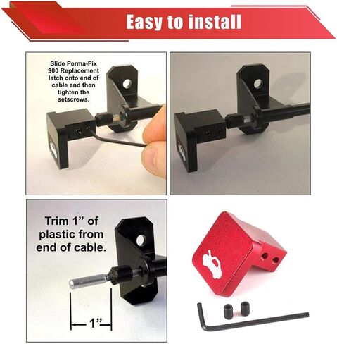 ZKFAR 1 PC Hood Lock Control Switch, 1.16" x 1.16" x 1.06" Pin Hood Release Metal Handle Pull, Vehicle Service Tool, for Civic CR-V 1997-2006, Element 2003-2011, Ridgeline 2006-2014 (Black) in Saudi Arabia